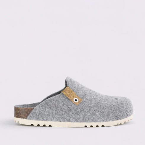DR Feet Felt Wool Slipper Hef - Dark Grey