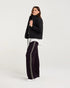 Black Stone Helena Rib Cuff Quilted Jacket - Black