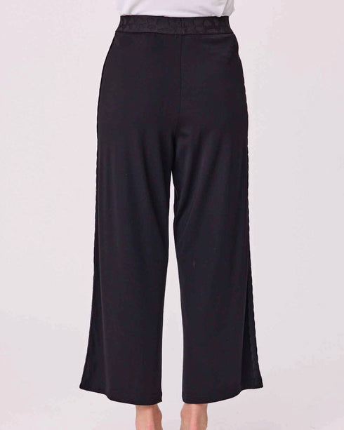 Demoracy Donna Side Trim 7/8 Palazzo Pant - Black