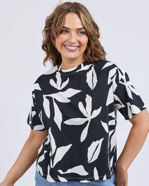 Elm Mimosa Tee - Black/White