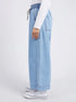 Elm Greta Wide Leg Pant - Mid Blue Denim