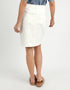 Elm Belle White Denim Skirt - Vintage White