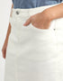 Elm Belle White Denim Skirt - Vintage White