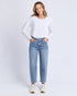 Elm Bessie Barrel Jean - Mid Blue Wash