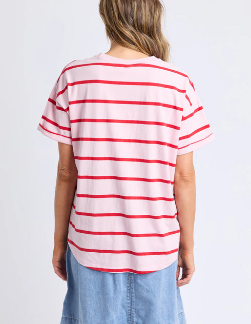 Elm Halli Tee - Poppy Stripe