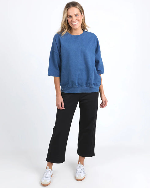 Elm Mazie Sweat - Denim Look