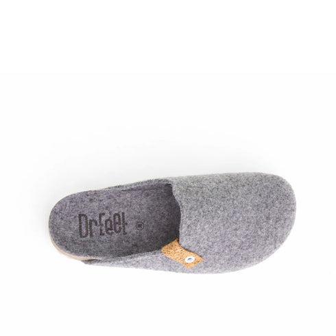 DR Feet Felt Wool Slipper Hef - Dark Grey