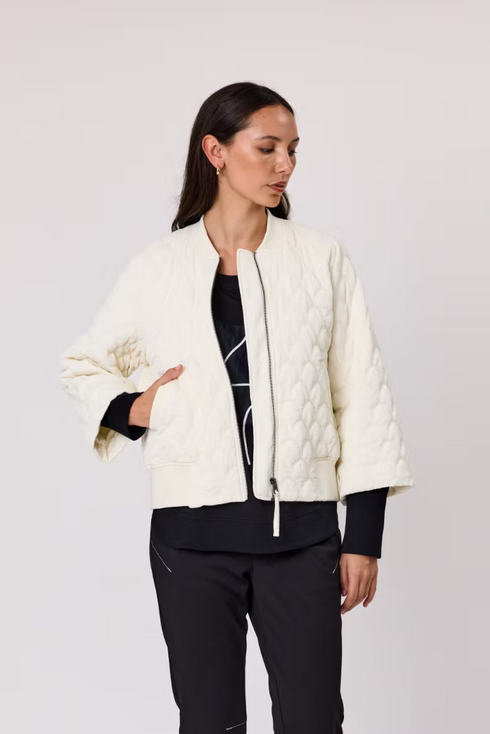 Duo Lotus Quilted Jacket - Ivory
