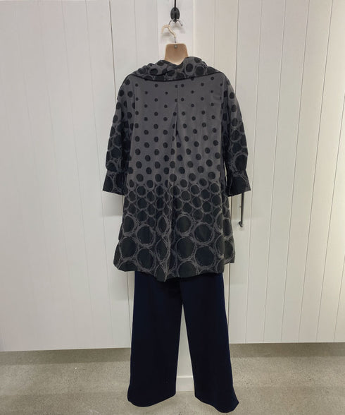 L S Collection Short Jacket - Chocolate/Black