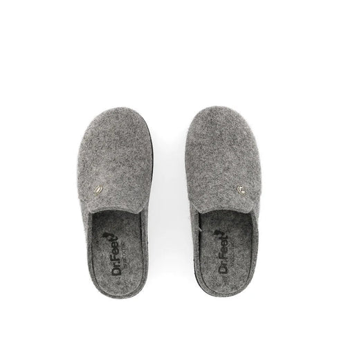 DR Feet Felt Wool Slipper Hoops - Dark Grey
