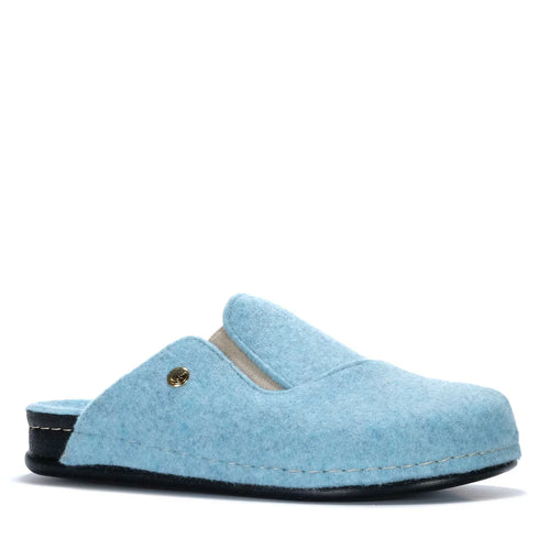 Harriet Dr Feet Felt Wool Slipper - Light Blue