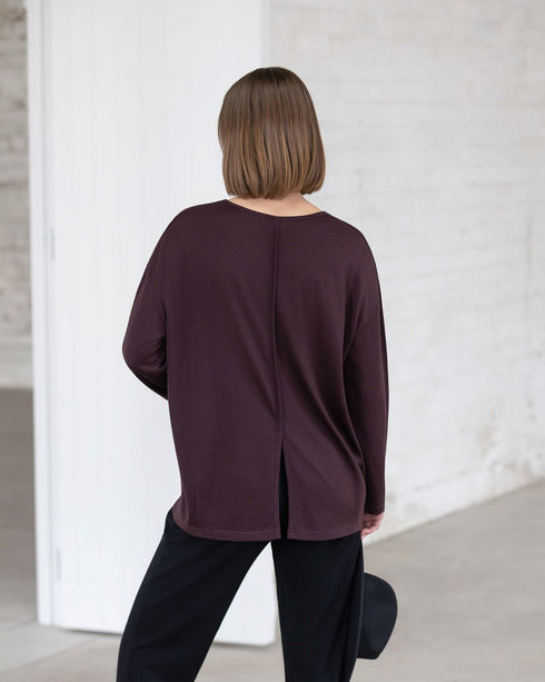 Vassalli Quinn Merino Top - Berry