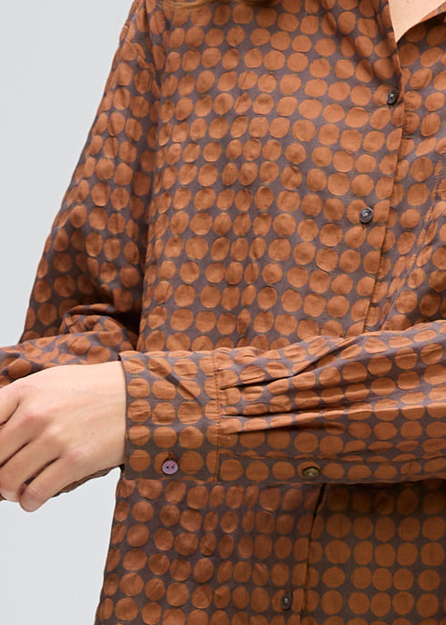LD+Co Poker Dot Shirt - Toffee Spot