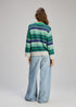 Zaket & Plover Stripe Pop Jumper - Parsley