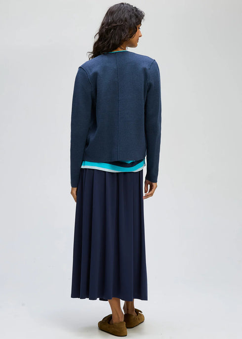 LD+Co Collared Milano Jacket - Dark Denim