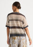LD+Co Stripe Lace Top - Graphite