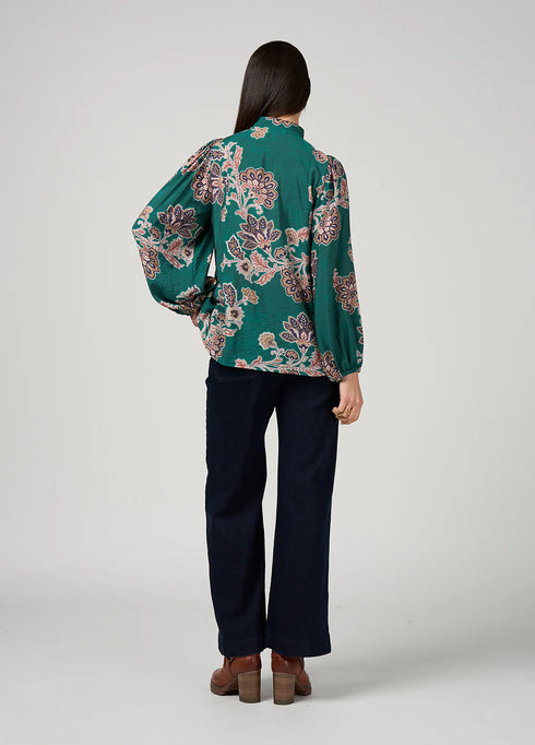 Loobies Story Versailes Blouse - Ever Green