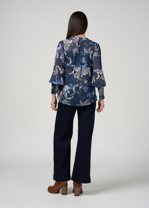 Loobies Story Casella Top - Denim Multi