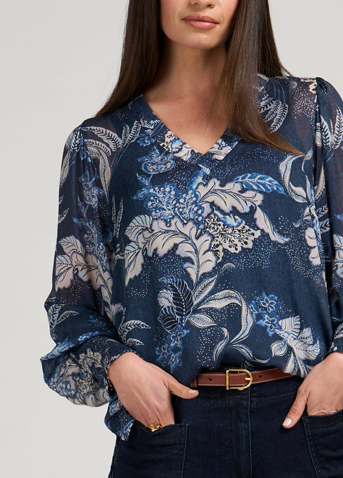 Loobies Story Casella Top - Denim Multi