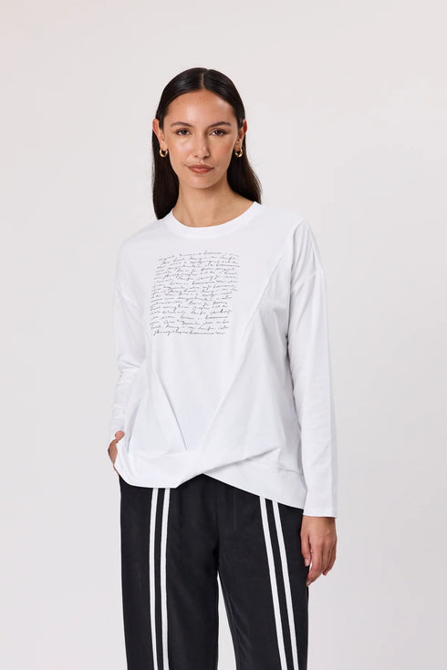Duo Prism Long Sleeve Tee - White