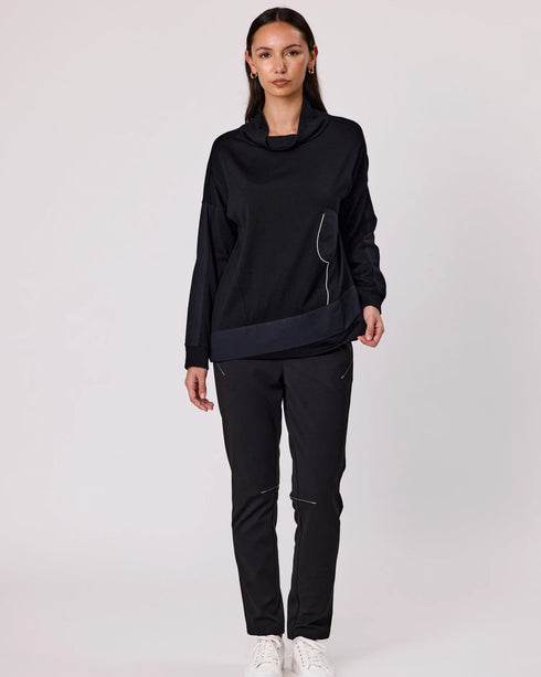 Duo Stella Merino Pocket Top - Black