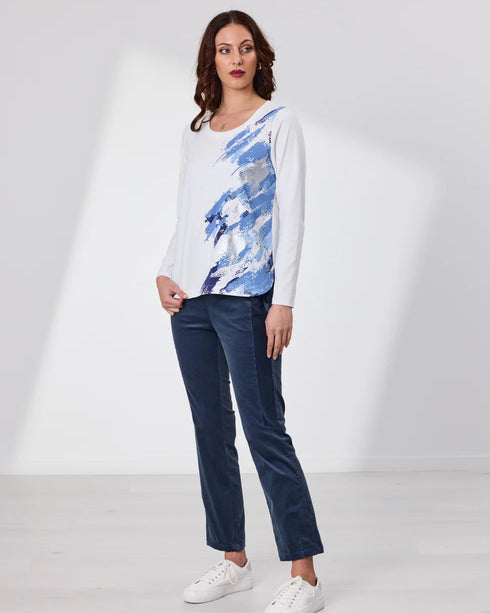 Newport Tempo Long Sleeve Tee- White