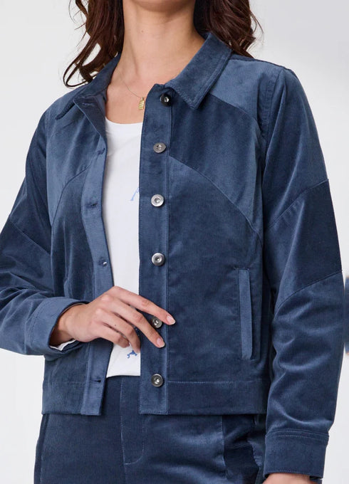 Newport Aspen Cord Jacket - Steel Blue