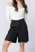 Seeking Lola Bermuda Short - Black Linen