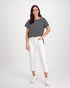 Vassalli Skinny Leg 7/8 Zip Fly Pants 5509LW - White