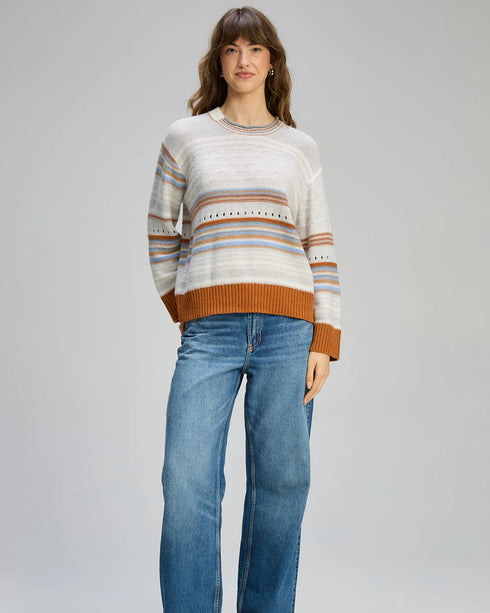 Zaket & Plover Stripe Pop Jumper - Mercury