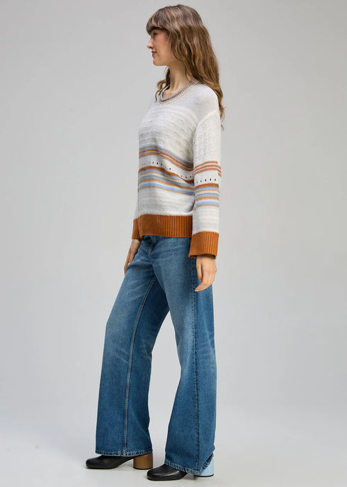 Zaket & Plover Stripe Pop Jumper - Mercury
