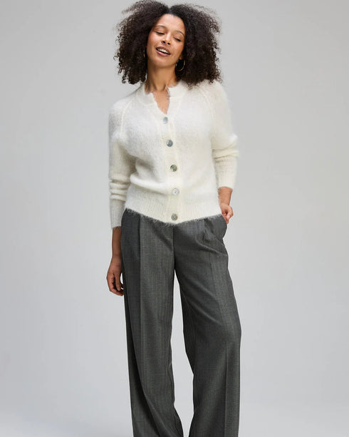 Zaket & Plover Alpaca Cardi - White