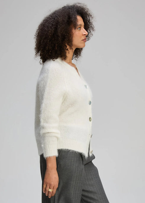 Zaket & Plover Alpaca Cardi - White