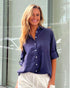 G7 Adele Linen Shirt - Navy