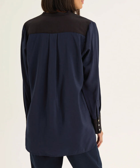 Yarra Trail After Dinner Shirt - Navy