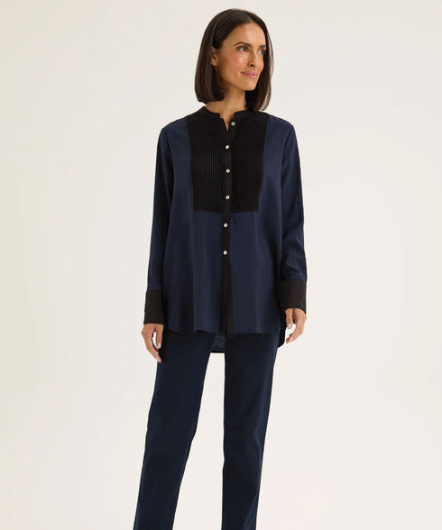 Yarra Trail After Dinner Shirt - Navy