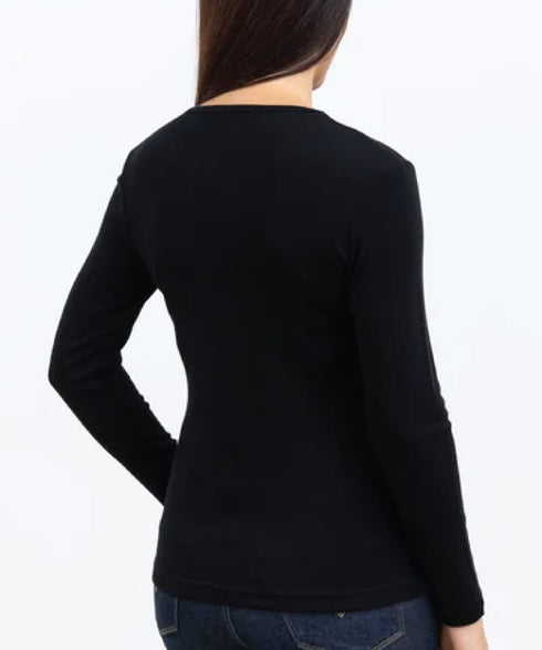 Bay Road Merino Harper Crew - Black