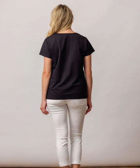 Moss Queen Bee Tee - Black