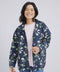 Elm Idyll Floral Raincoat - Navy