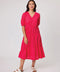 Duo Maeve Shirred Dress - Bright Pink
