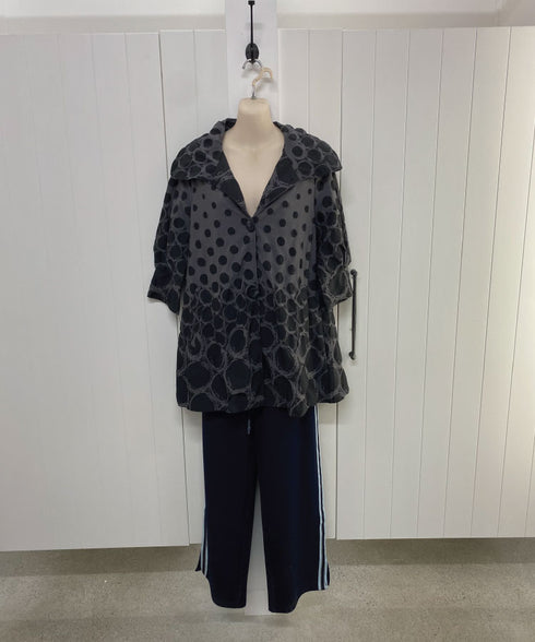 L S Collection Short Jacket - Chocolate/Black