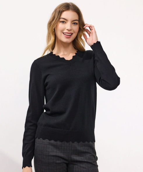 Newport Ruby Merino Jumper - Black