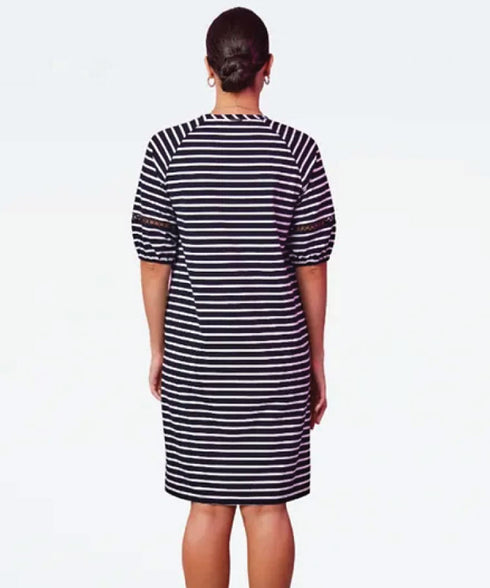 Newport Teresa Stripe Dress - Black/White