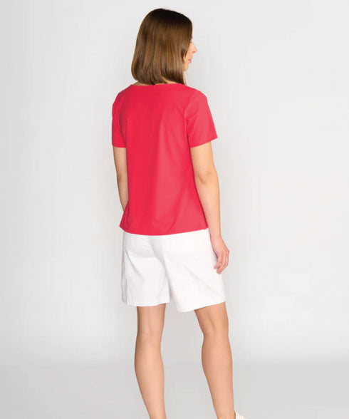 Vassalli Boat Neck Top Relaxed Fit 4489 - Cherry