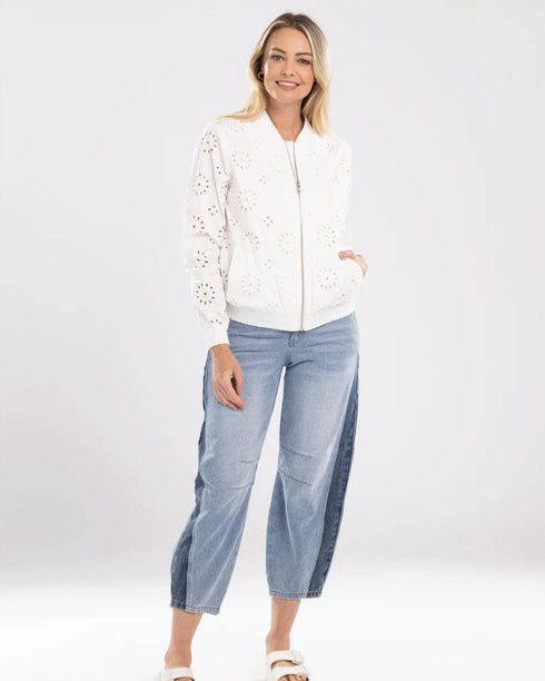 Mi Moso Broderie Bomber Jacket