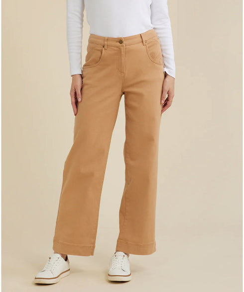 Yarra Trail Wide Leg Pant - Caramel