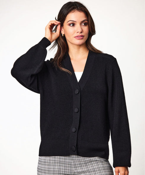 Newport Jamie Merino Cardi - Black