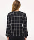 Newport Stanford Check Cardigan - Black/White