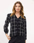 Newport Stanford Check Cardigan - Black/White