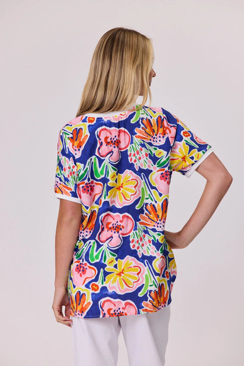 Classified Bloom Pop Top - Blue